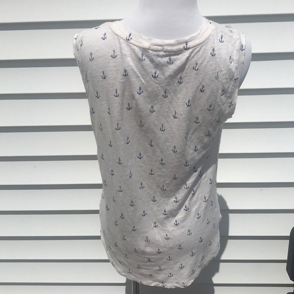 J. Crew linen anchor top super cute - Picture 6 of 6